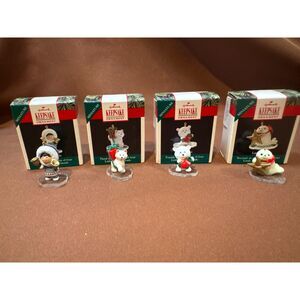 Complete Set of 4 Hallmark Little Frosty Friends Miniature Ornaments